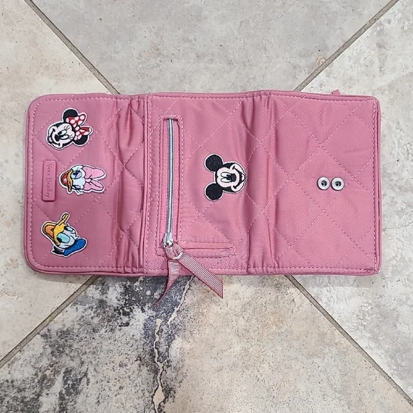 Vera Bradley Pink Quilted Wallet with Disney Characters RFID PROTECTION - Picture 8 of 14